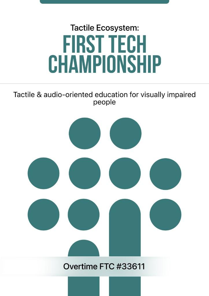 Braille book — Tactile Ecosystem: FIRST Tech Championship by Overtime FTC #33611